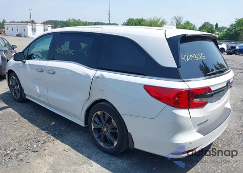 2023 Honda Odyssey Elite z USA, uszkodzony, nr VIN 5FNRL6H90PB021561